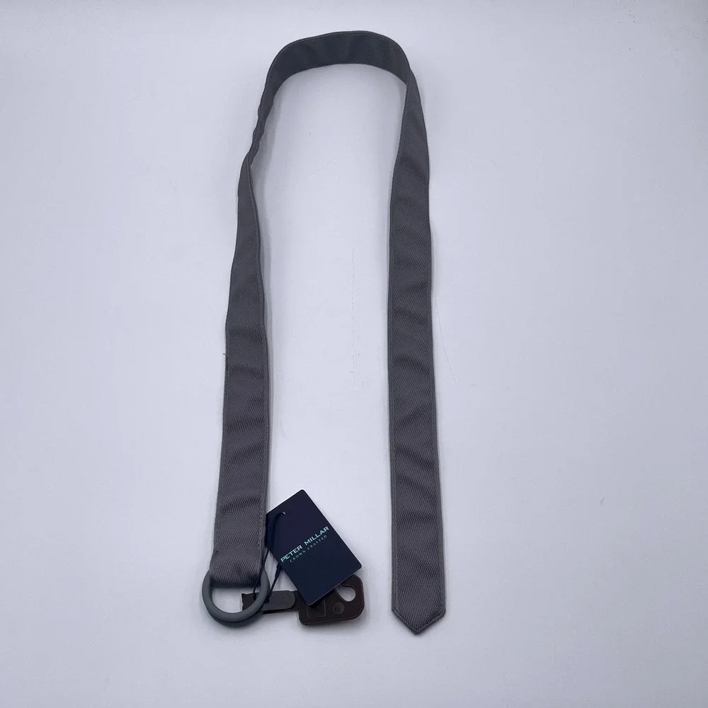 Peter Millar Crown Crafted Mens Gray Canvas Belt Size L‎ ME0XA515 MSRP 90